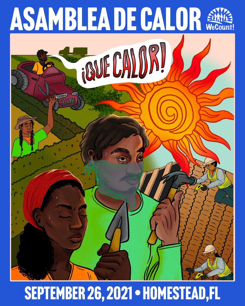 WeCount_Fl's tweet photo. Special shoutout to @mama__lucha for designing our incredible #QueCalor artwork! #HeatAssembly https://t.co/hTG6yMuo63