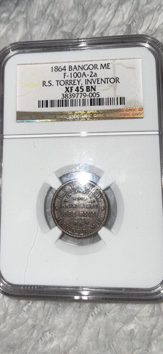 coinguy50's tweet photo. Nice pickup from the Fort Wayne Coin show today. Love Civil War tokens and this is the only one from Maine https://t.co/7W3vaHN5ed