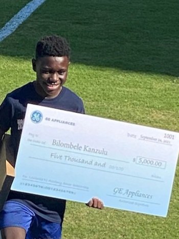 MarCarrillo64's tweet photo. I could not be happier for this young man. He received a full scholarship for the Louisville City Academy today.
If you knew Bilombele Kanzulu you would know where he came from and what he's been through. He works relentlessly and earned every cent.
Congrats Bele! https://t.co/4kZtvLOPbI