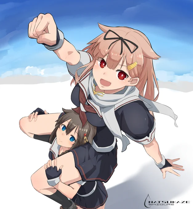 駆逐合体 ゆうぐれ #時雨改二 #夕立改二 #艦隊これくしょん https://t.co/nQq1pHti03 