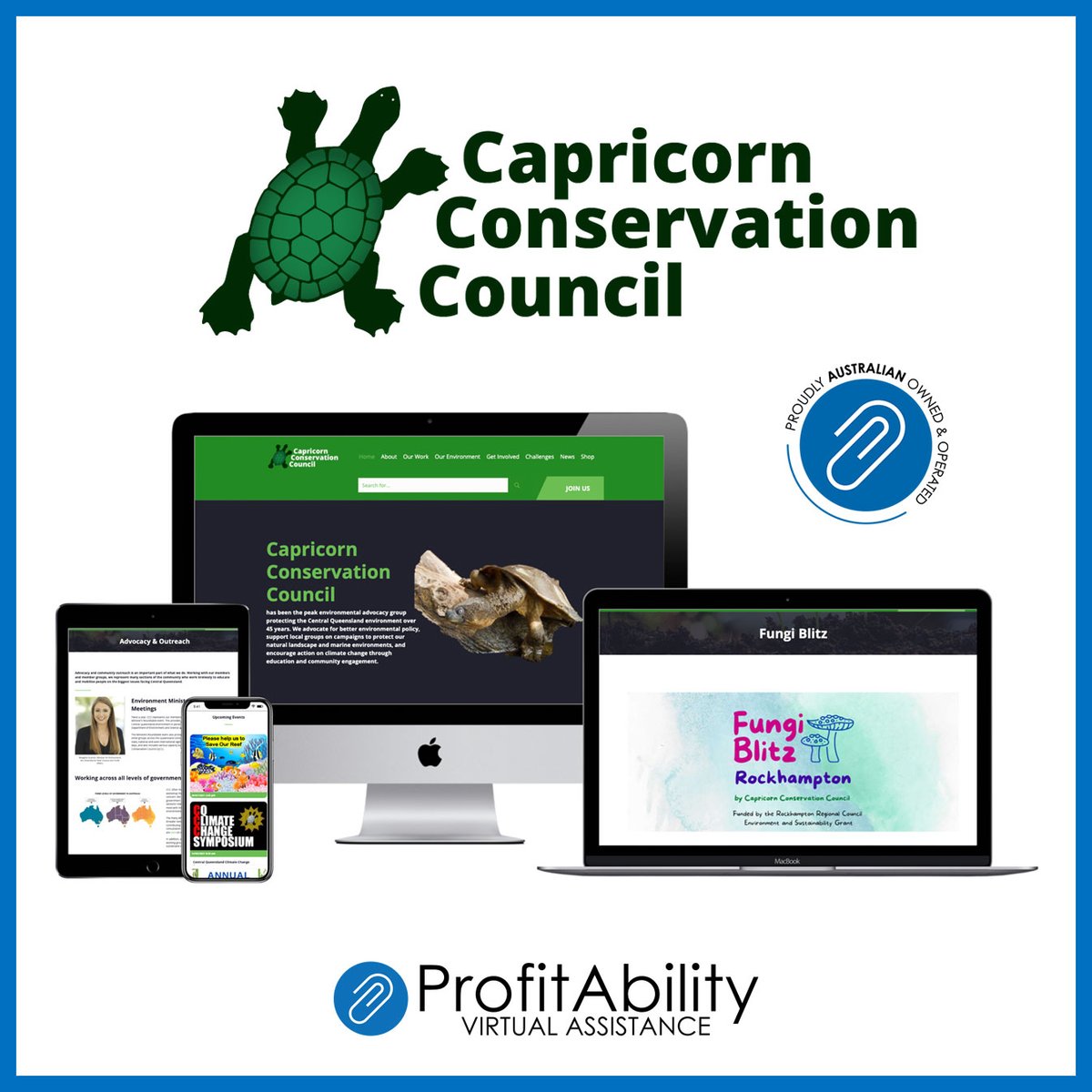 ProfitAbilityVA's tweet photo. Busy times here at ProfitAbility Virtual Assistance freshening up websites for amazing clients and moving them onto more user-friendly platforms.
Our latest is for the Capricorn Conservation Council.
https://t.co/6K2yh8jPDZ
Interested in a website? 
https://t.co/A8AtHyOLTF https://t.co/yoBmYcIxwq