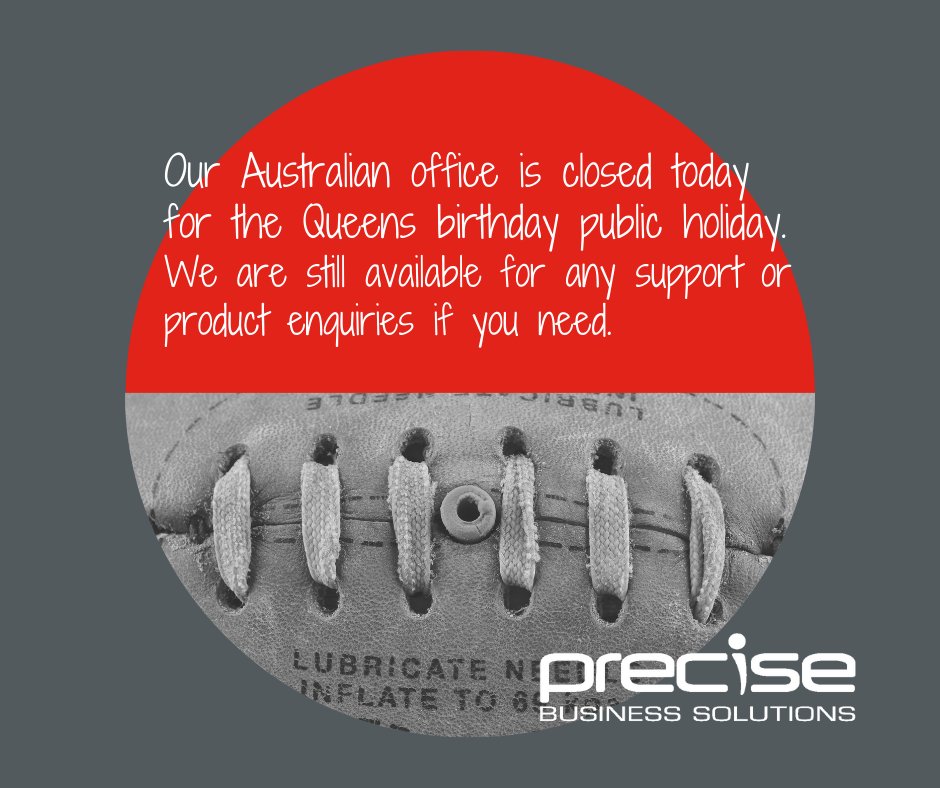 PreciseBiz's tweet image. The Australian office will be closed today but we will be back tomorrow bright and early ☀️

Hope everyone in #WA enjoys their #publicholiday Monday!