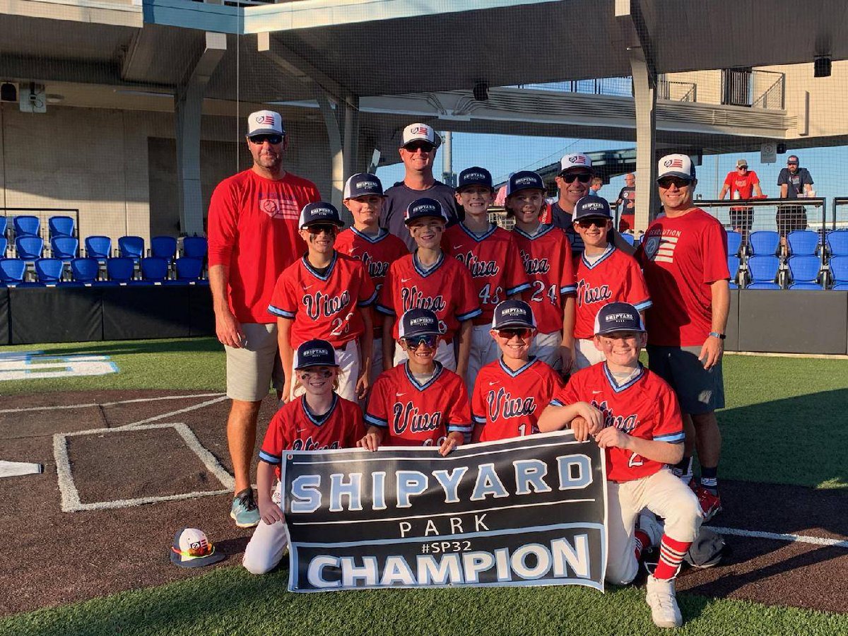TheShipyardPark's tweet photo. #SP32 #Champions for the 11u are the #CarolinaRevolution from NC!
#ShipyardPark #Anchorbat #SwigandSwine https://t.co/4gosd4tET6