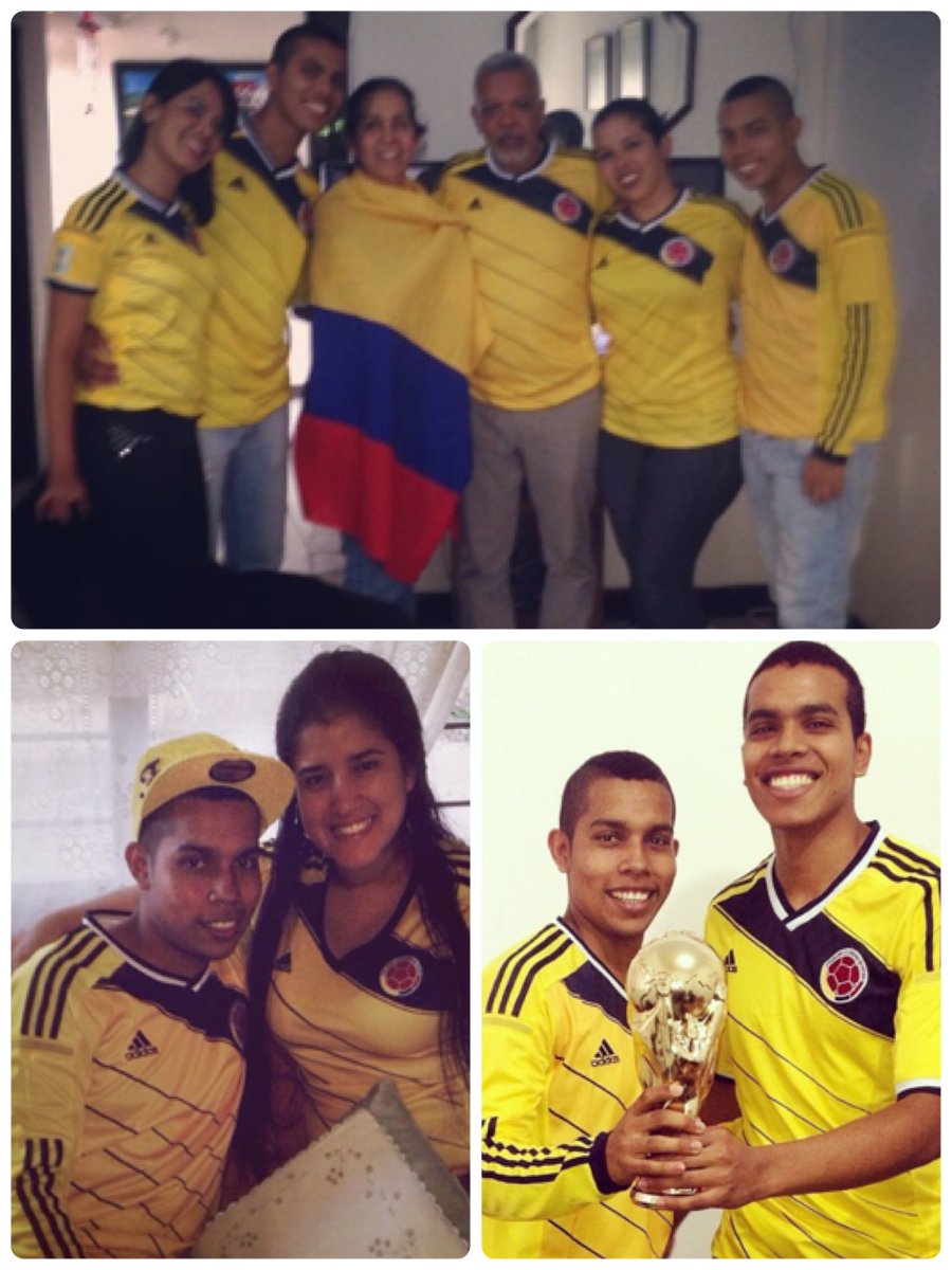 CarlosSierraO's tweet photo. Un momento ilimitado que no podrémos olvidar fue el día en que volvimos a un mundial después de 16años y en el primer partido oir el himno en Brasil y ver tantos Colombianos cantándolo con el corazón! Vivir cada partido en familia😍 #ilimidatos #SoySelecciónMovistar @MovistarCo https://t.co/ApYoNrMEou