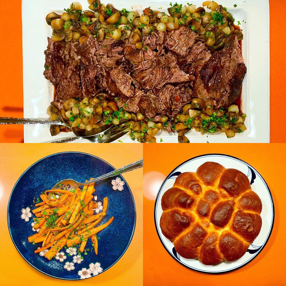 dlkellogg17's tweet photo. I treated myself to a kitchen weekend. Saturday: burgundy pot roast w/ roasted carrots and homemade rolls. This morning: blueberry pancakes & bacon. Tonight: homemade pita bread & falafel w/ all the fixings. I did one million dishes, but it was worth it. #ClassicsCooks https://t.co/8tVOc4l9Ec