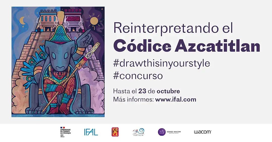 ElCapitanCopete's tweet photo. ¿Te gustaría ganar unas @wacom? ✍️
Muy fácil participa en el  reto del #drawthisinyourstyle interpretando el Códice Azcatitlan.
Utiliza los siguientes hashtags para participar:
#concursoifalwacom #codiceazcatitlan #drawthisinyourstyle https://t.co/McJB5rYwzD
