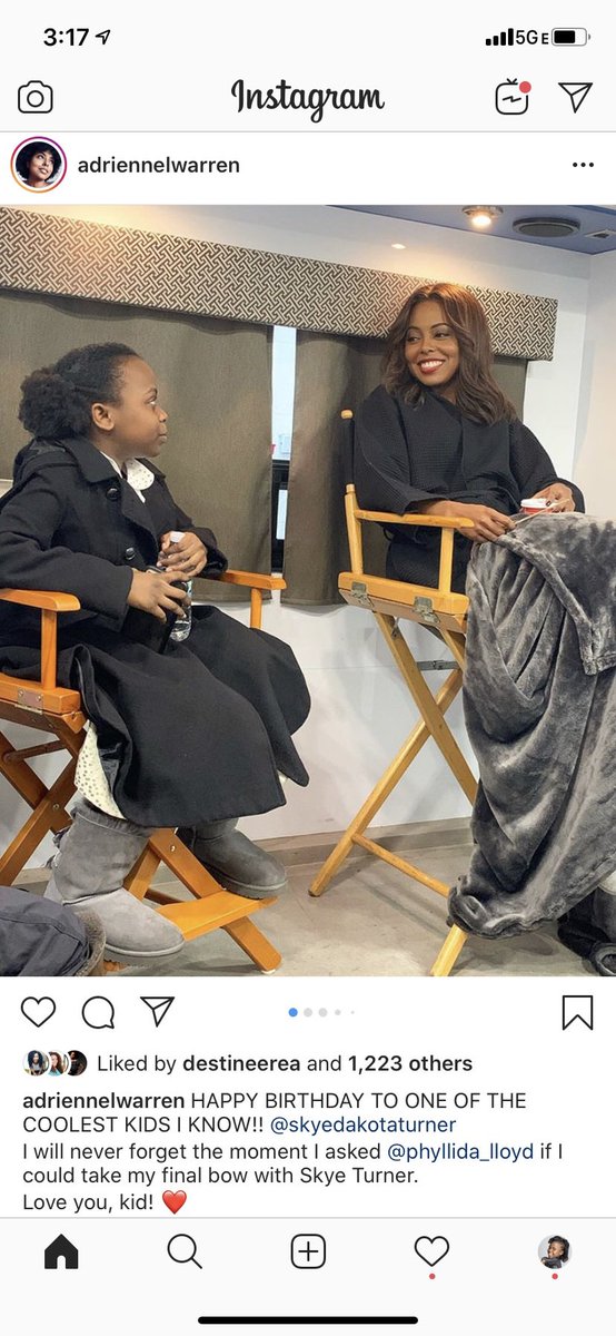 OfficialSkyeT's tweet photo. Congratulations @adriennelwarren for your Tony win… I am so proud of you!!
I am watching… you have inspired me from day 1!!❤️❤️😘😘 https://t.co/TKssc1pNf6