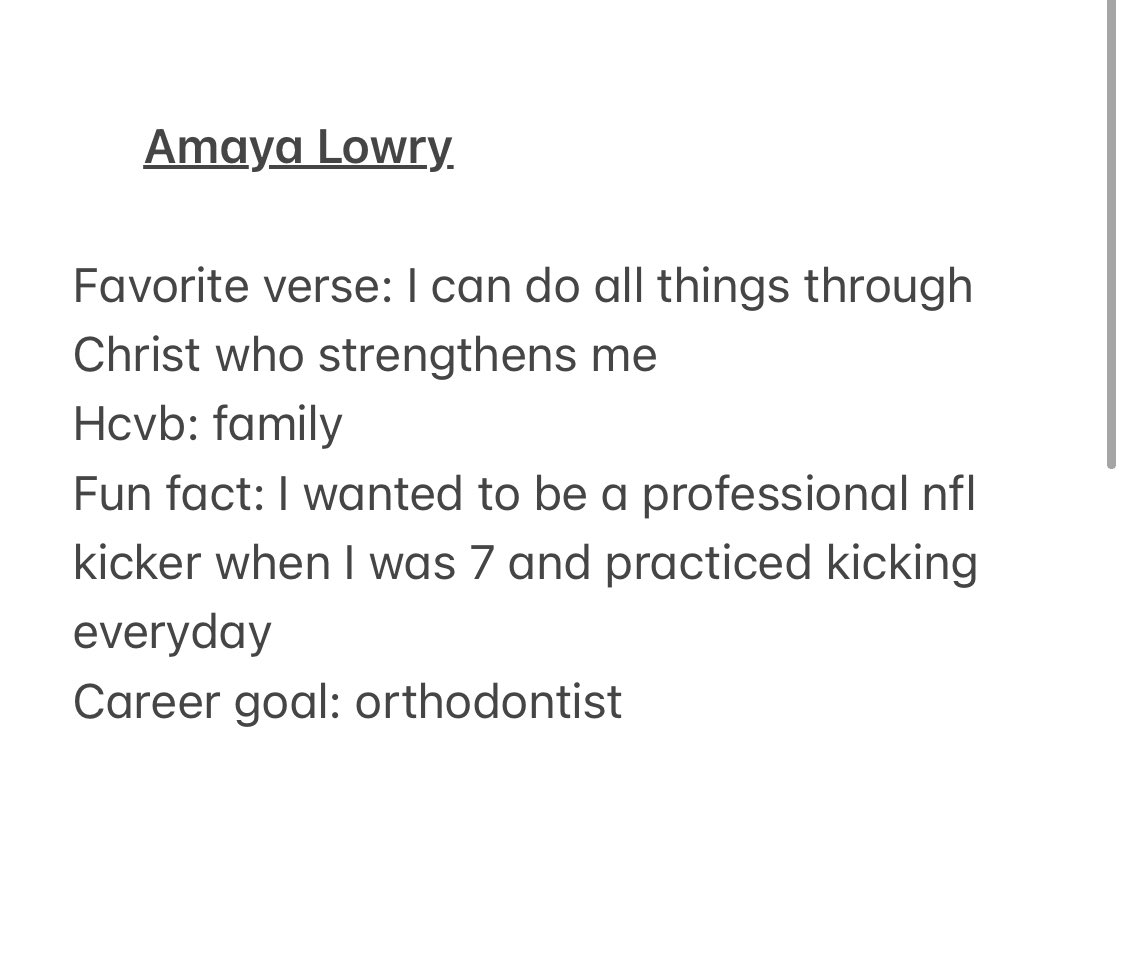 vb_heritage's tweet photo. Next HCVB senior to celebrate is Amaya Lowry. Teammates &amp; coaches describe Amaya as a leader, competitive, funny, energetic, and determined.  Thank you Amaya for all you bring to the program.  We love you and are proud of you! #hcvbfamily  #hcvbseniors21 #determination https://t.co/aheuaBmYUa