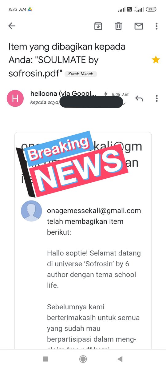 seararze's tweet photo. @sofrosinproject ye, pdf nya udah sampai, terimakasih para authornim sekalian🤗💜 https://t.co/s6apNf9X5M