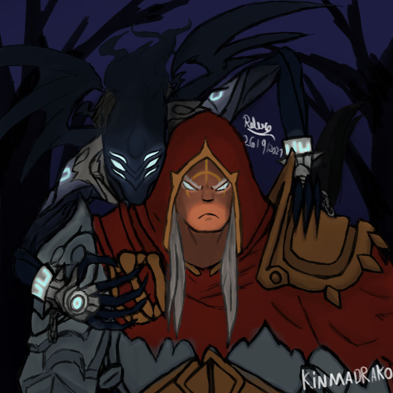 DracoKinma's tweet photo. aaa War and the Watcher from Darksiders :D #drawing #draw https://t.co/6gK1taU855