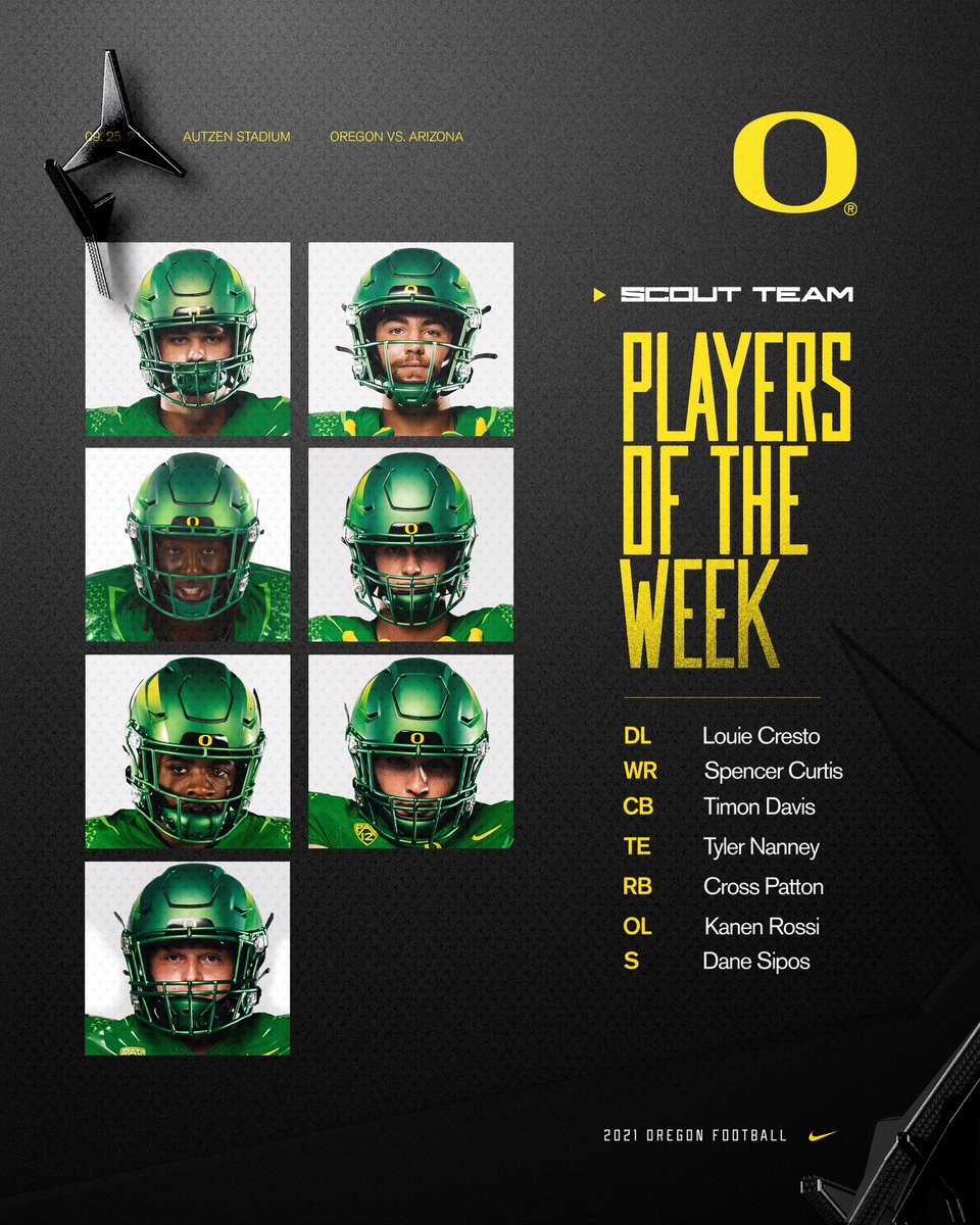 oregonfootball's tweet photo. Game 4 - Players of the Week

#GoDucks https://t.co/uzZ5IV50H0