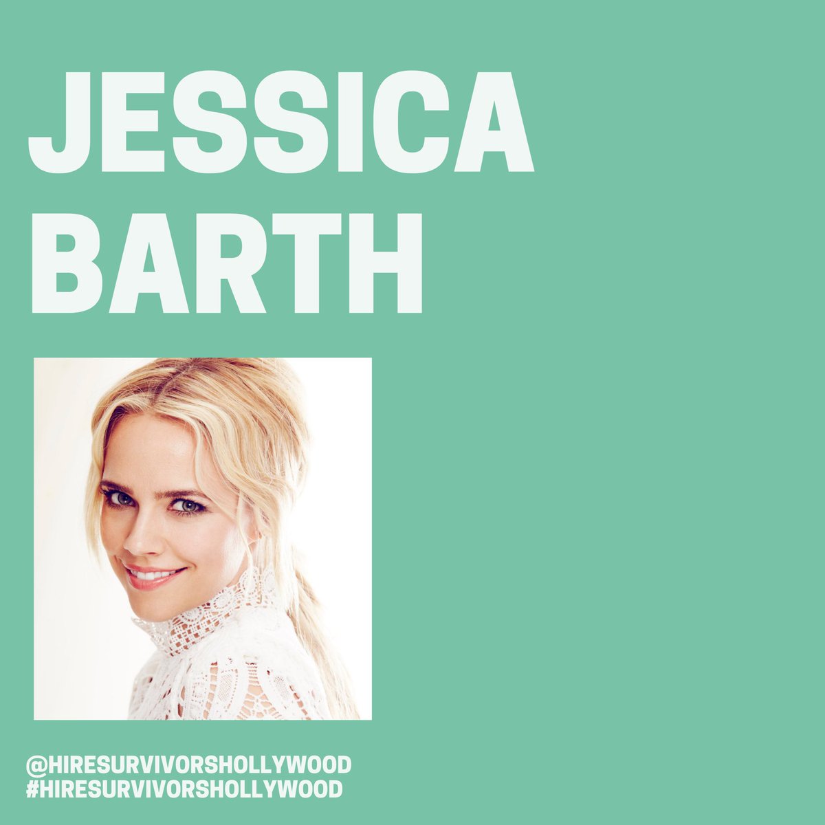 hiresurvivors's tweet photo. Happy Sunday to the #HireSurvivorsHollywood Community! We’ve decided to use Sundays to highlight survivors and Silence Breakers, and the wonderful work they're doing!
#SurvivorShoutoutSunday
#HireSurvivorsHollywood #HireSurvivors #Hollywood
#JessicaBarth #voicesinaction https://t.co/ZudxHKOZ5K