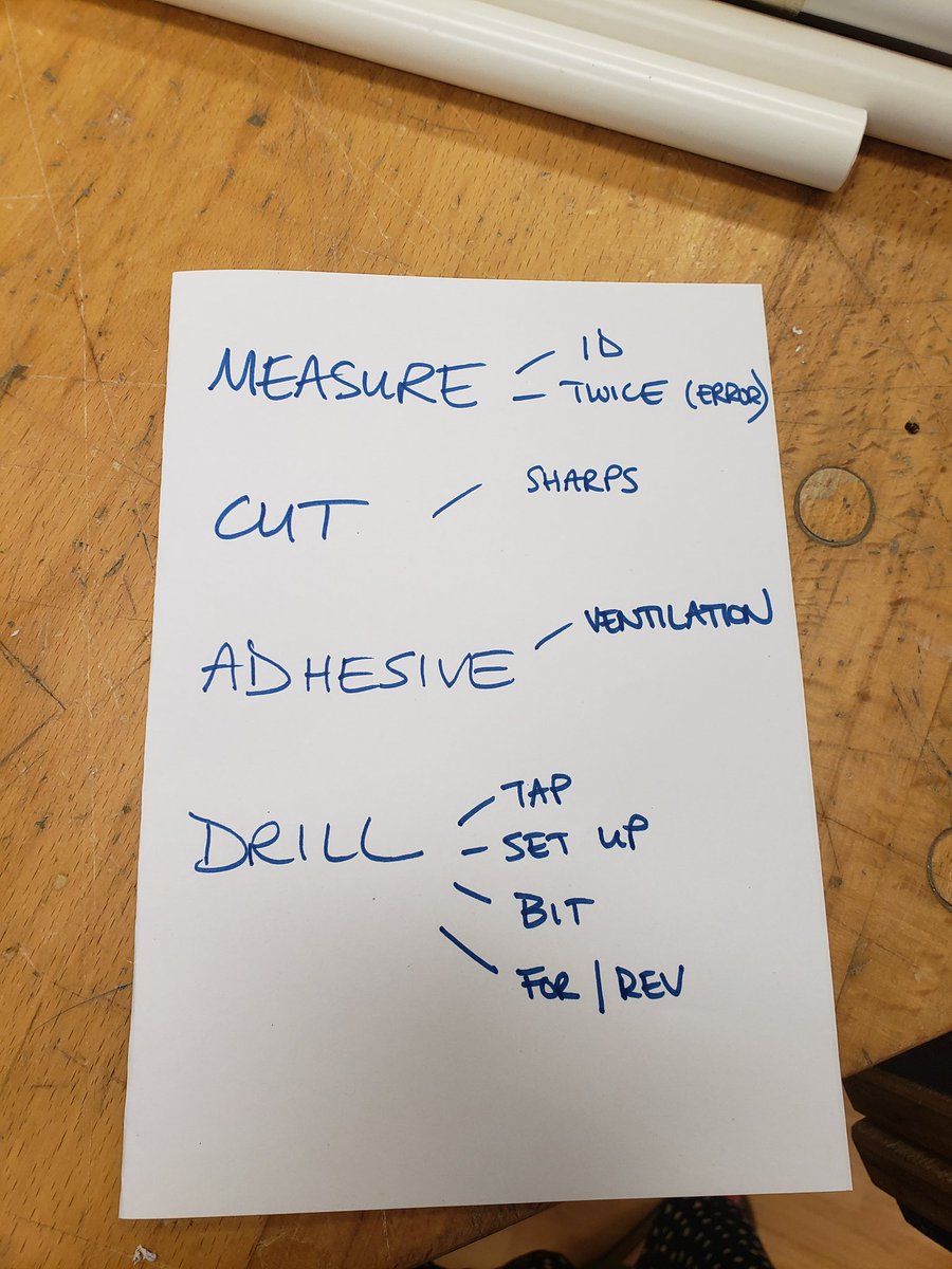 tinker_dixon's tweet photo. Building quadrats with an environmental science class tomorrow. Great way to learn how to use a drill and do some measuring.  Jotting down a few reminders is my favorite lesson plan. https://t.co/LXP1mJNMm8