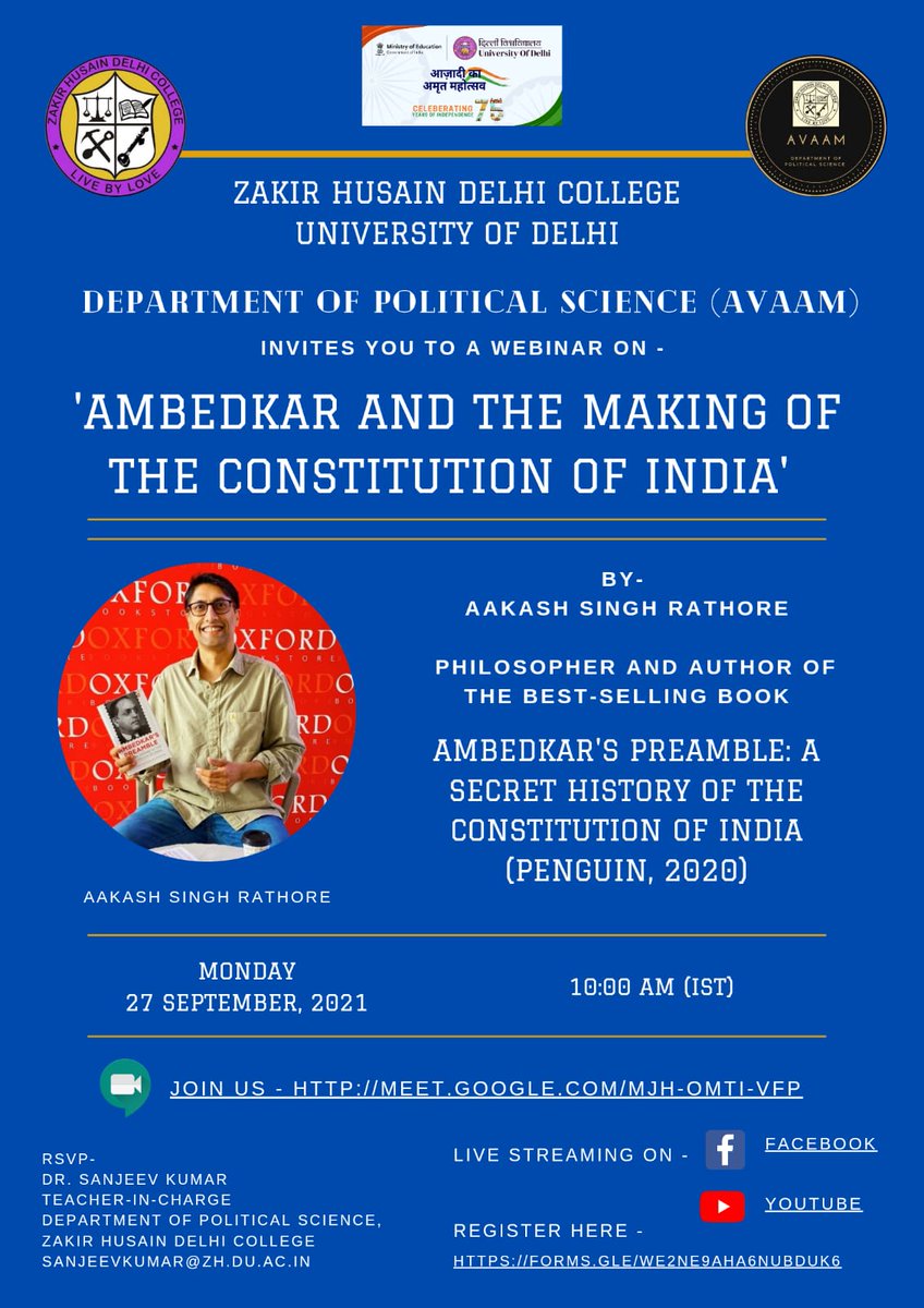 avaam_official's tweet photo. https://t.co/zAPHchIJck
Please use the above link to join in for Prof A.Rathore's talk https://t.co/v2TgZZiRhe