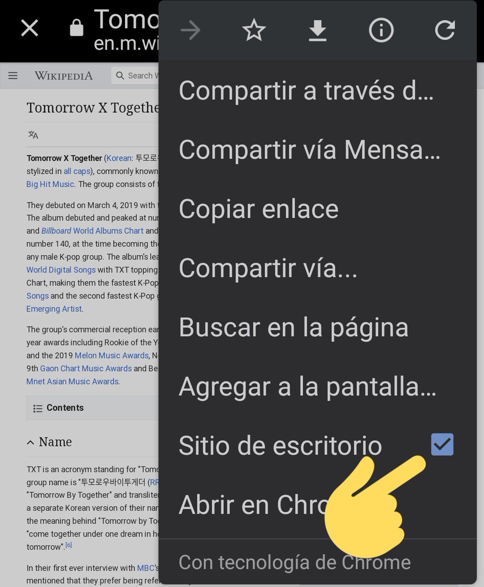 TXTWIKIPEDIA's tweet photo. 🌐| TXT WIKIPEDIA

Permanece en la página por 3-4 minutos.
Si entras al link desde tu celular, activa el modo escritorio y da rt para que más personas la visiten, gracias! 
Meta:100

🔗https://t.co/Lb66BgSiLC

#TOMORROW_X_TOGETHER #투모로우바이투게더 #TXT
@TXT_members @TXT_bighit https://t.co/xX9lsNqURL