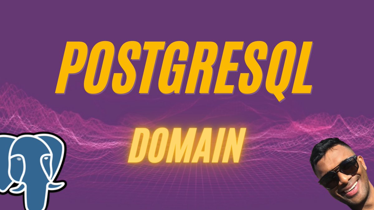 teachmedatabase's tweet photo. Live Learning: https://t.co/zMlZCi5n5V
Understanding PostgreSQL Domain | Live Coding | PGSQL | Source Code | teachmedatabase
#teachmedatabase #liveshare #liveprogramming #learndatabase #database #psql #PostgreSQL https://t.co/gnQyC68AGu