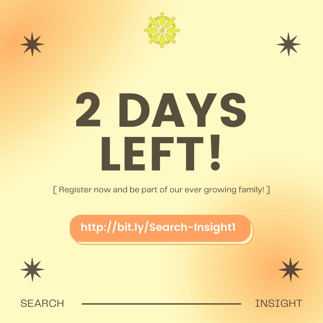 SearchInLipa's tweet photo. Hey Grade 9, there's only 2 days left to register for Search Insight! Donβt miss out on this chance to experience a once in a lifetime opprotunity.
So what are you waiting for? Say Yes to Search Insight! π―
https://t.co/08lkvwjkqP
#DLSLSearchInsight https://t.co/N2nSIbbbIa