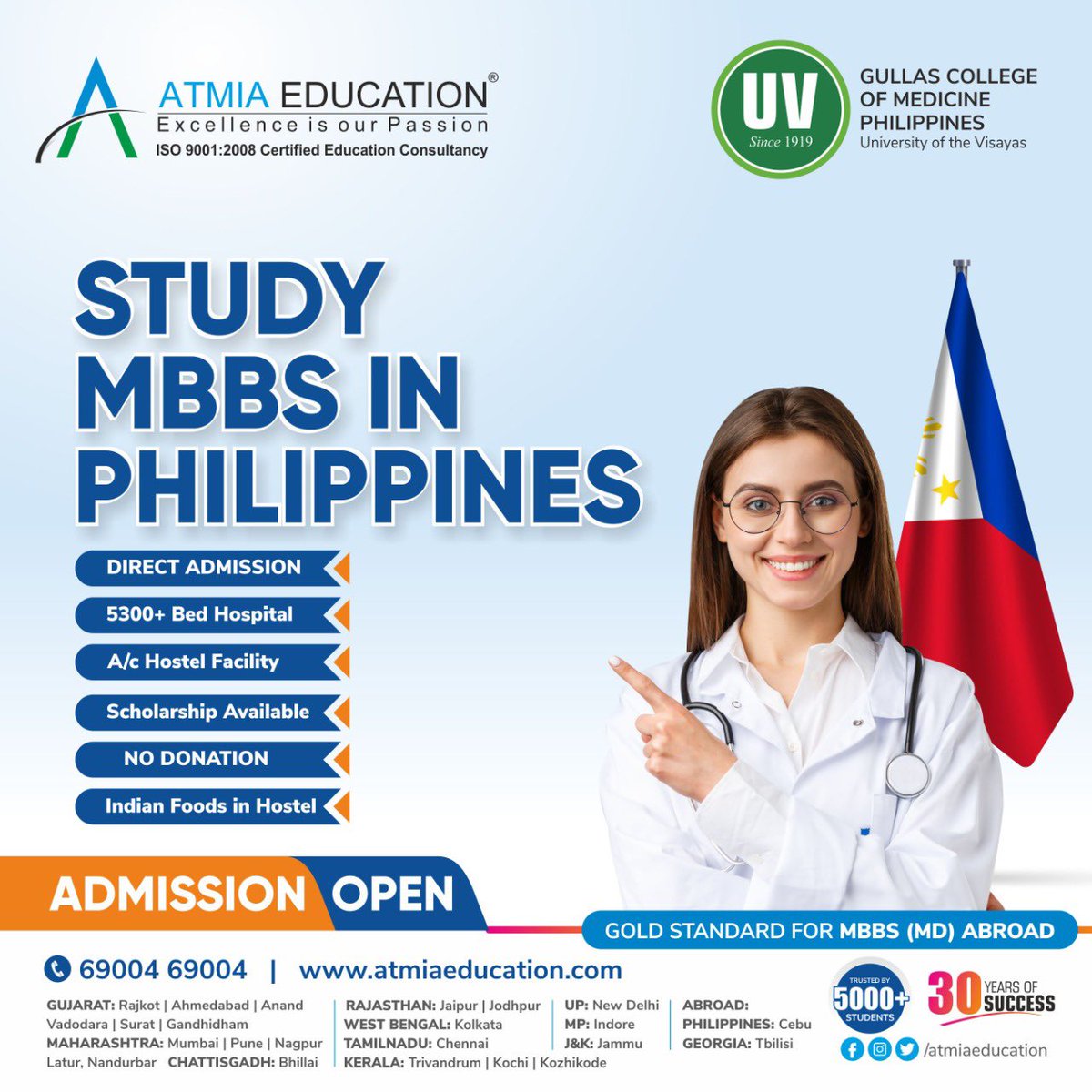 AtmiaEducation's tweet photo. #admission2021open #mbbsabroad #StudyAbroad #MBBS #FMGE  #UV #mbbsphilippines #neet #studyabroad #md #ms #neet2020 #scholorshipmbbs #studymedicine #uvgullas #gullascollegeofmedicine 
#mbbs #atmiaeducation #doctor #cebu #neetug #beadoctor #atmia #neetug https://t.co/v4GD9iDPIN