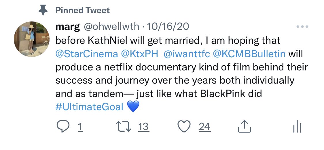 ohwellwth's tweet photo. never thought that one of my pinned tweets was achieved. Never been grateful to be one of your many avid supporters Kath &amp; DJ 🥺 @KCMBBulletin @min_bernardo — KATHNIEL: ISANG DEKADA | #EverydayKath https://t.co/nPHh0NPm99 via @YouTube https://t.co/J1QTMTg6tN
