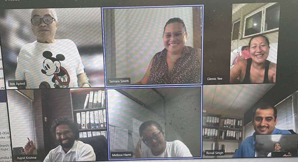 RichardKNaidu's tweet photo. Partners and management in virtual meeting at @munroleys. Reviewing recent Fiji legal developments, @jonapted seems to be the one with the right idea https://t.co/TFREv1zbJw