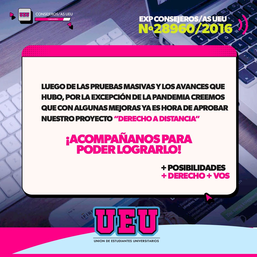 UEUDerecho's tweet photo. 👍🏻🖥️💻 ¡Vamos juntos por  POR DERECHO A DISTANCIA!
Entérate en que consiste, y danos tu apoyo: https://t.co/ZUHo4Q3ZL7

JUNTOS PODEMOS!!!

UEU DERECHO - SIEMPRE JUNTO A VOS https://t.co/fCaEZiwlT3