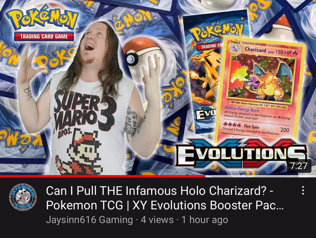 Jaysinn616's tweet photo. ‼️NEW VIDEO UP ON YOUTUBE‼️ Can we pull the infamous HOLO CHARIZARD from some XY Evolutions Booster Packs? 👇🏻👇🏻 Click the link to find out the INSANE PULLS we managed to get! #pokemonTCG #pokemoncards #pokemoncardopening #holocharizard #pokemonevoltuions
https://t.co/qL6A2AEdZa https://t.co/QrotNTrku1