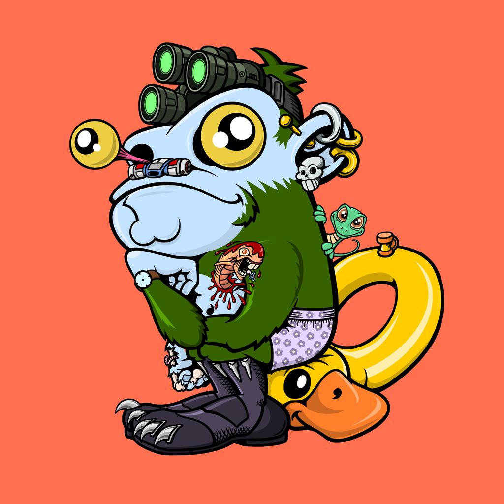 GrumpyMunkyClub's tweet photo. The #DigitalMunky is back again with your Daily Dose of Art 🎨🖼️
Creativity takes courage 🔥
#PoppingEyes #GreenLizard #Binoculars #Skull #HungryFish #NFTs #GrumpyMunky #Giveaways #Binance #Solana #Polygon #Ethereum https://t.co/n0izRJ2Aol