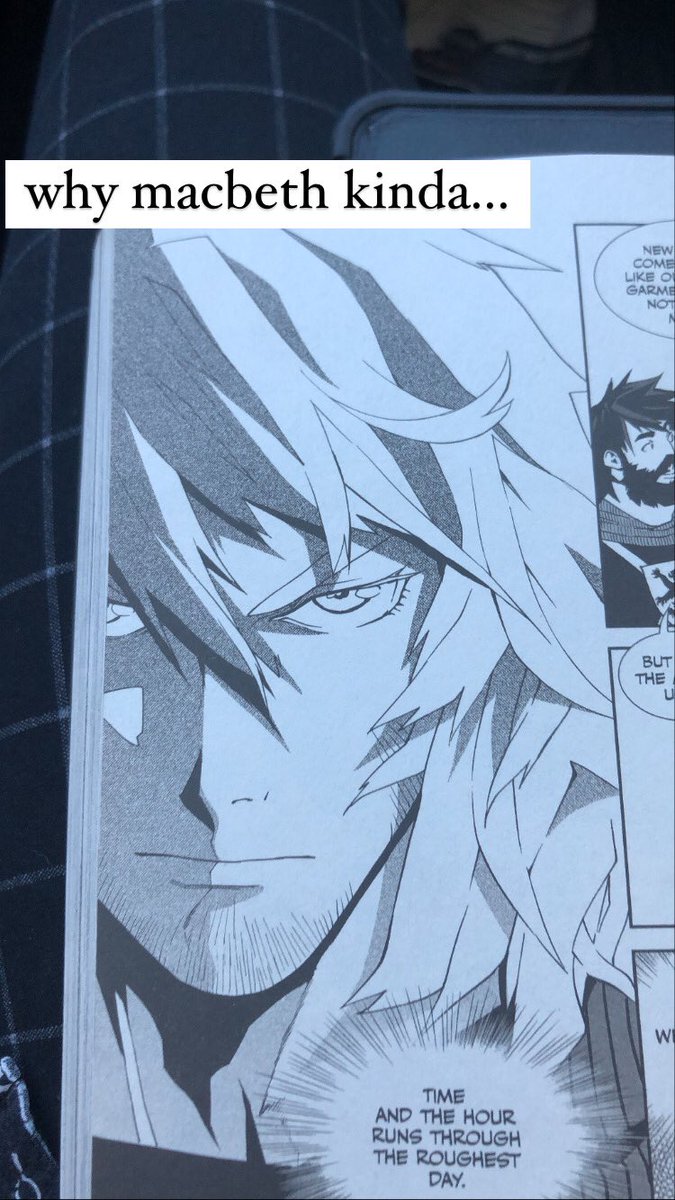 _ay1x_'s tweet photo. when all ur fave media is problematic you revert back to when it wasnt aka two years ago now i am back on my macbeth bullshit and i will be cosplaying manga macbeth 

gender envy https://t.co/Svk9hyaw9w