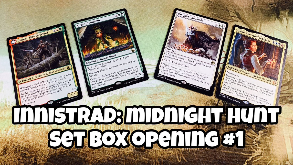 vex_mtg's tweet photo. Werewolves - INNISTRAD: MIDNIGHT HUNT - Set Box Opening #1 // MTG // Col... https://t.co/9Jwg0IlfNP via @YouTube #mtg #vexmtg #MTGMidnight #mtgmid #mtgedh #mtgaddicts #youtube https://t.co/KefnitlYIT