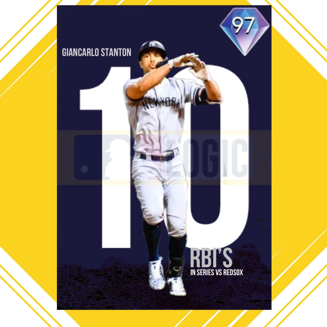 _mlblogic's tweet photo. #Stanton is having a massive series against the #Redsox - 10 RBI’s in one series. 
@GomesDaLegend  @GiraffeNeckMarc @fuzzyfromyt @CBrevMLB @mlbtheshowzone @DaddyDimmuTv @RealShelfy @TheHealy6_ https://t.co/E4MoYZDAmW