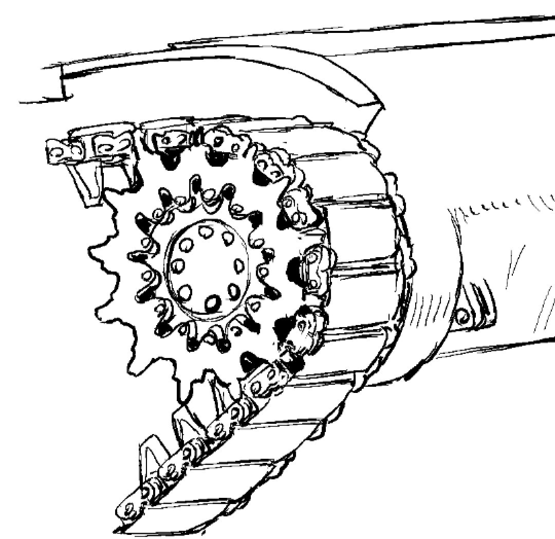 今日も写経のようにM4戦車の起動輪を描くお仕事 