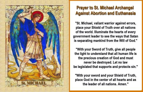 JohnZwicker1's tweet photo. @friendsofjoseph Beautiful prayer
#StMichael, pray for us!

#StMichaelFastForLife https://t.co/izkXucO4rT