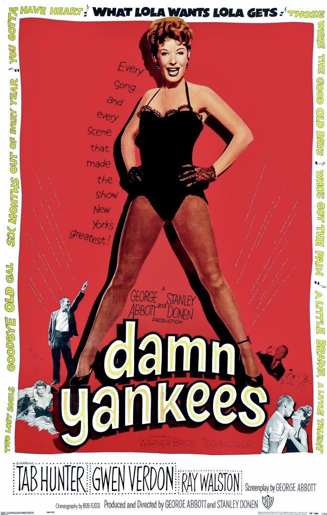 FilmNewsNos's tweet photo. 🎬MOVIE HISTORY: 63 years ago today, September 26, 1958, the movie ‘Damn Yankees’ opened in theaters!
#TabHunter #GwenVerdon #RayWalston #RussBrown #ShannonBolin #RobertShafer #RaeAllen #NathanielFrey #JamesKomack #JeanStapleton #AlbertLinville #ElizabethHowell https://t.co/ZGAWcnYuUn