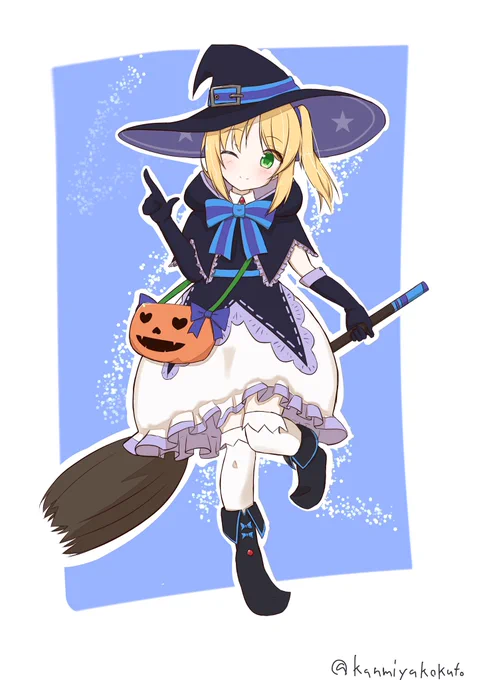 去年ハロウィンルルカ描いてました 