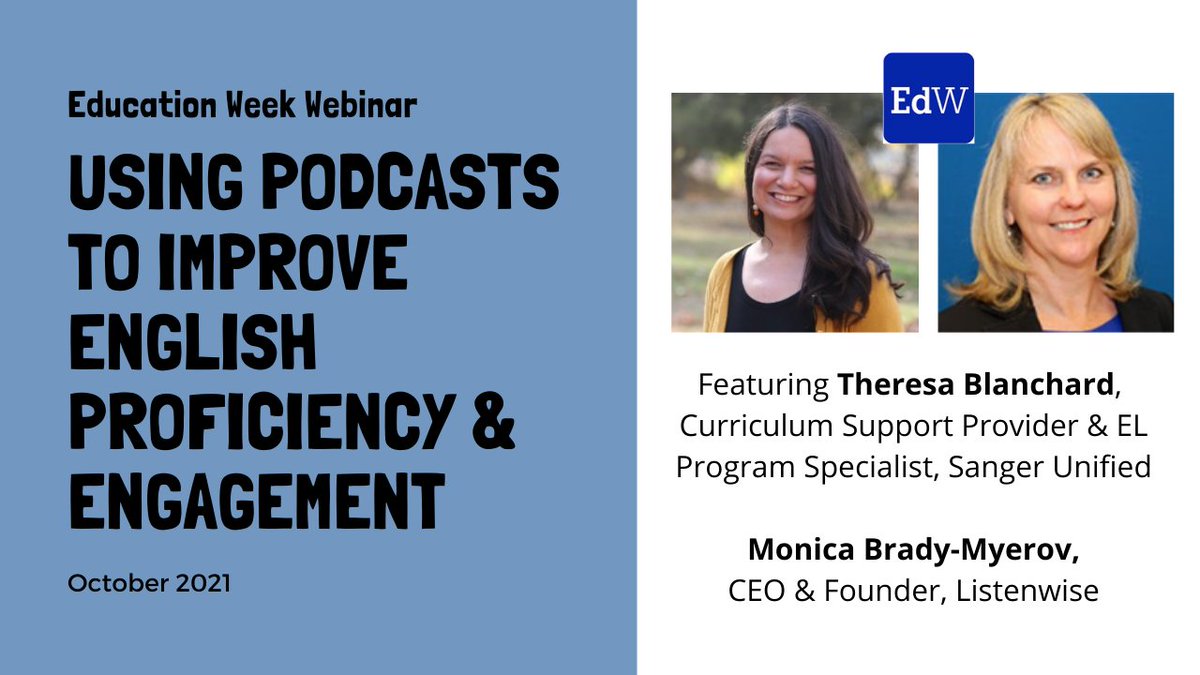 Listenwise (@listenwiselearn) on Twitter photo Learn research-based tools to teach listening & engage students in this <a href="/EdWeekTeacher/">Education Week Teacher</a> webinar Oct 7 ft <a href="/SangerUnified/">SangerUnified</a> <a href="/CarteBlanchard/">Theresa Blanchard</a> #prinedchat #apchat ow.ly/Fcg650Gfo7y Learn research-based tools to teach listening & engage students in this <a href="/EdWeekTeacher/">Education Week Teacher</a> webinar Oct 7 ft <a href="/SangerUnified/">SangerUnified</a> <a href="/CarteBlanchard/">Theresa Blanchard</a> #prinedchat #apchat ow.ly/Fcg650Gfo7y