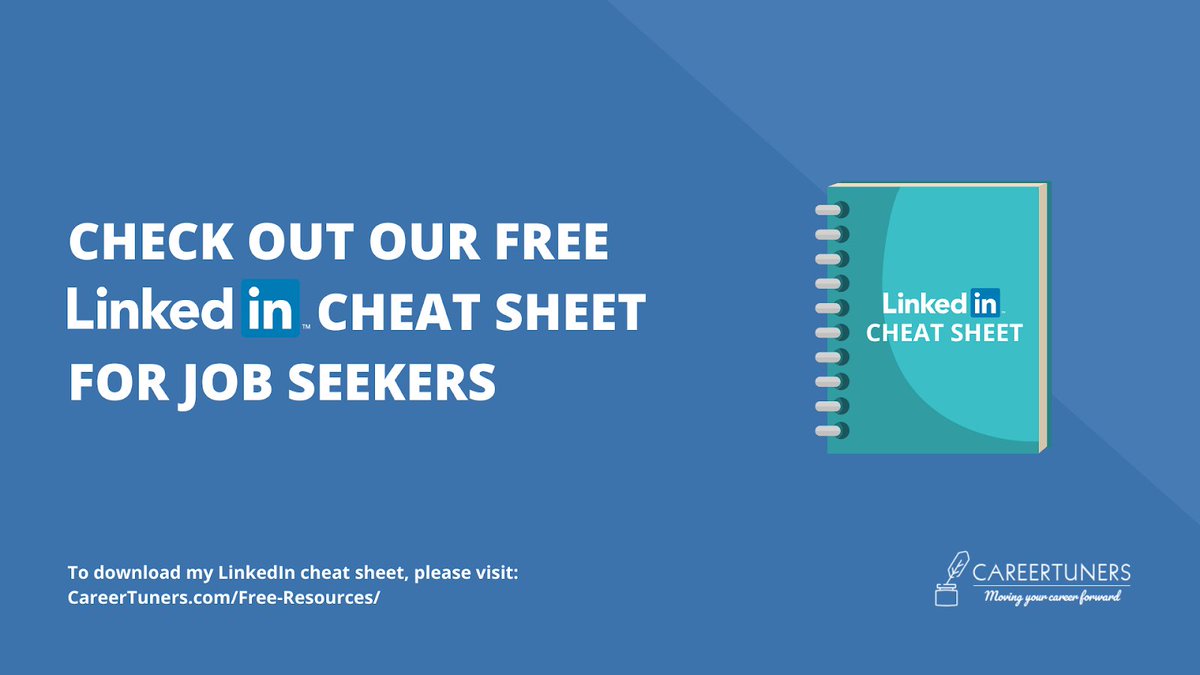 CareerTuners's tweet image. Download my recruiter-approved LinkedIn cheat sheet for free: careertuners.com/free-resources…
#linkedincheatsheet #linkedin #lookingforajob #jobsearch