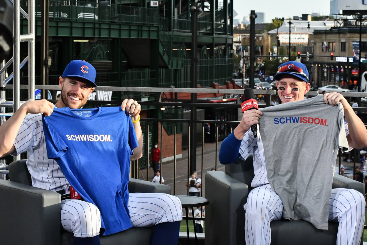 obvious_shirts's tweet photo. 🔥FREE STUFF🔥Since we didn’t any Fields TDs today, how about a SCHWISDOM giveaway? Retweet and follow @obvious_shirts to enter. Photo credit: @WatchMarquee and @OffTheMound https://t.co/xVXNHmSdVx