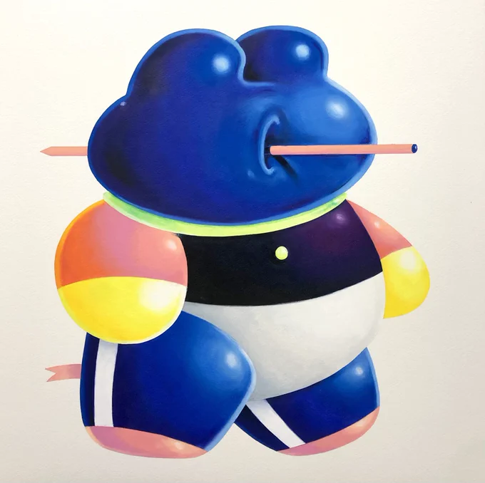 VINYL TOY
クレヨンで描いています 