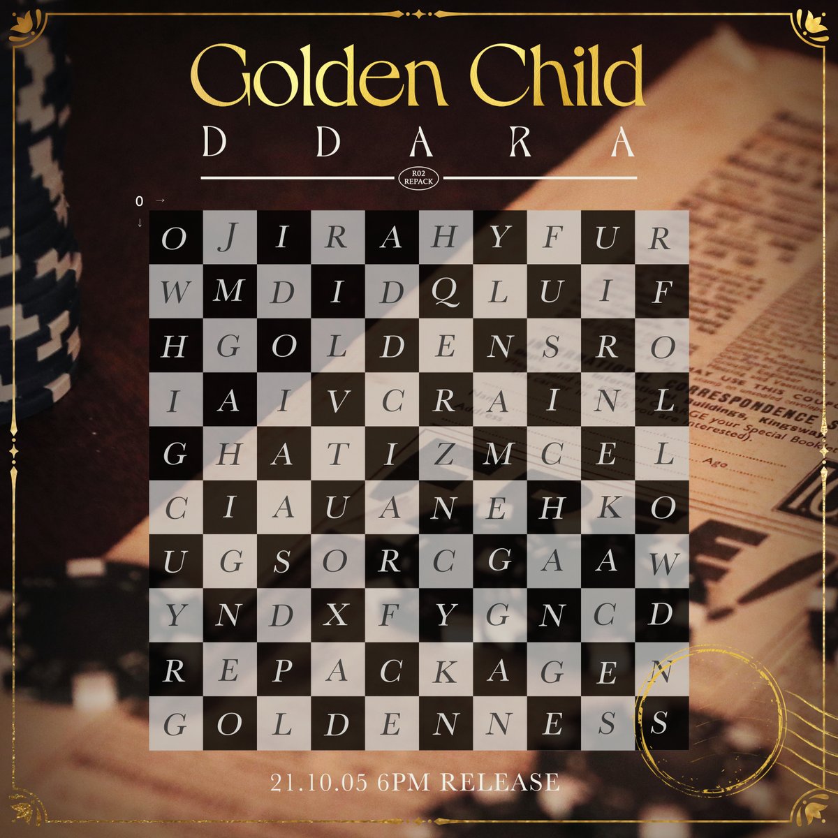 GoldenChild's tweet photo. [📢] [CODE : GNCD] PLAY QUEST
골든차일드(Golden Child) 2nd Album Repackage [DDARA]

2021.10.05 6PM RELEASE

#GoldenChild #골든차일드
#COMEBACK #CODEGNCD
#컴백 #리패키지 #따라
#CODE #GNCD
#Repackage #DDARA #20211005_6PM https://t.co/RNvbTT0AJ9