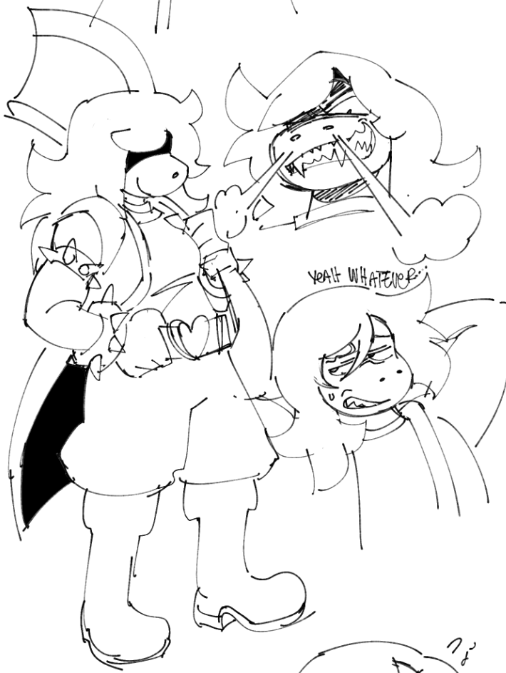 ranchuppi's tweet photo. susie is my favorite deltarune character! here are some doodles https://t.co/pu6mjs9lzb