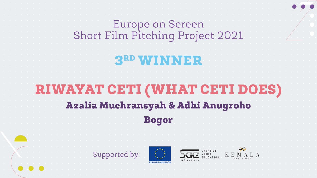 Untuk pemenang ke-3 adalah Riwayat Ceti (What Ceti Does) oleh Azalia Muchransyah &amp; Adhi Anugroho
<a href="/AP_Muchransyah/">Azalia Muchransyah, Ph.D.</a> 

Supported by <a href="/uni_eropa/">EU in Indonesia</a> <a href="/SAEjakarta/">SAE Indonesia</a> #KemalaHomeLiving