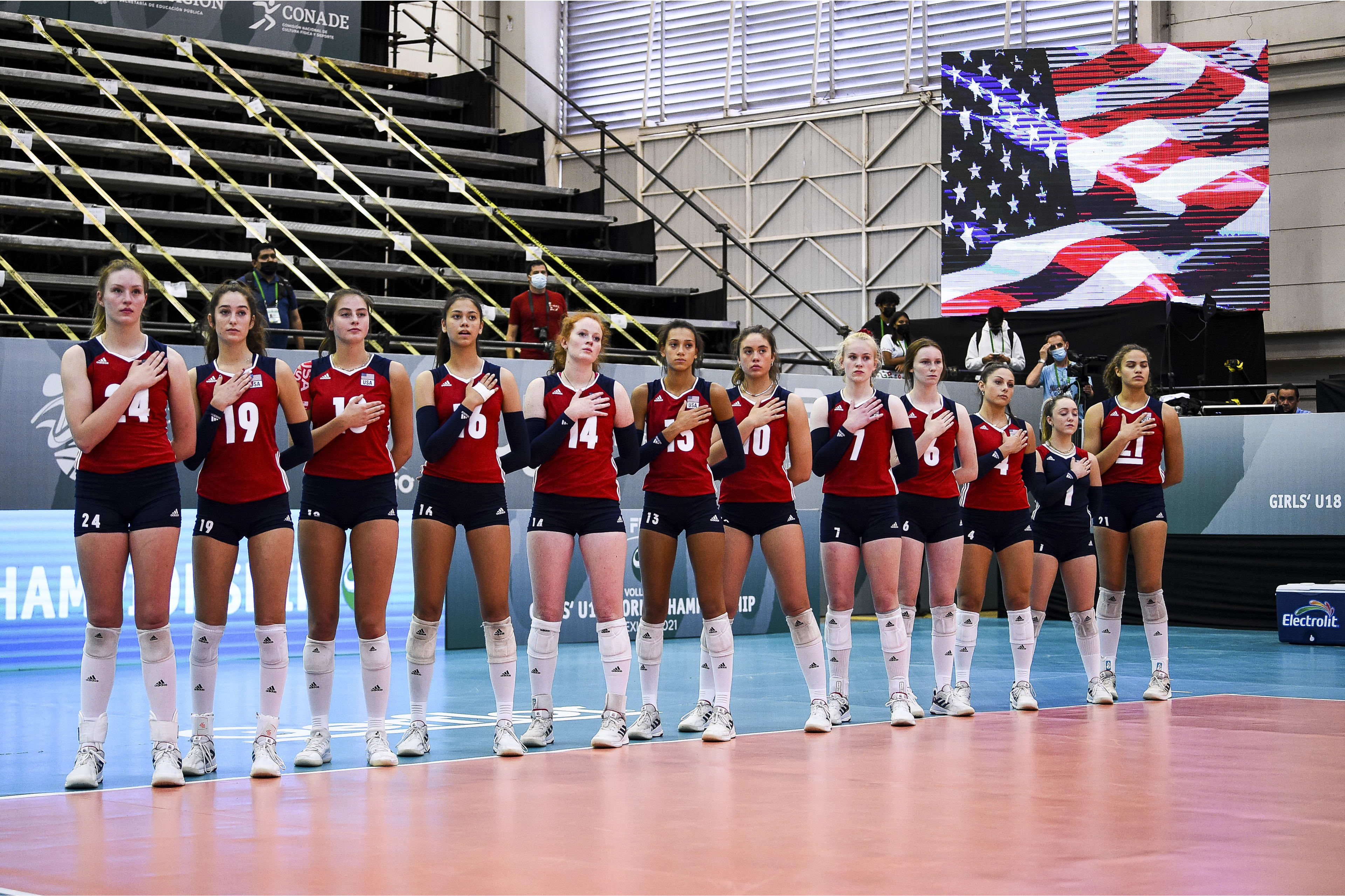 Usa Volleyball The U S Girls U18 Team Comes Roaring Back To Win Set 4 25 18 And Tie The Score We Are Going 5 With Argentina At The Fivb