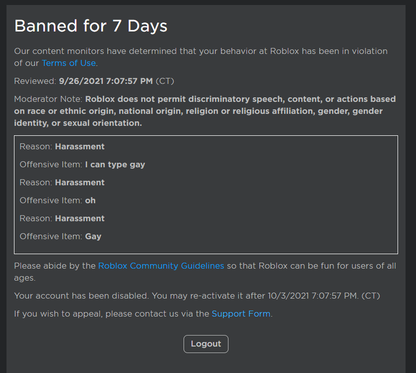 xXGamerLogicXx's tweet image. Just got banned for finding out that Gay wasn&apos;t censored and that oh is offensive