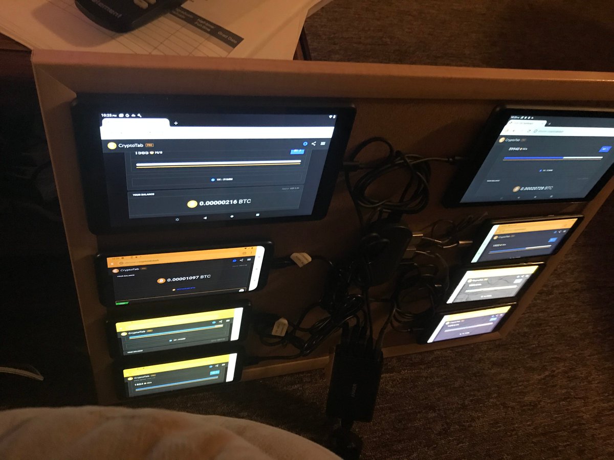 KevinHagerty25's tweet photo. Made 17 #USD so far in my new phone and tablet farm in the first week.  Definitely going to expand it out.  Almost have it figured out to mine 1 #Bitcoin per month !!! https://t.co/8zqscZ8SNV
