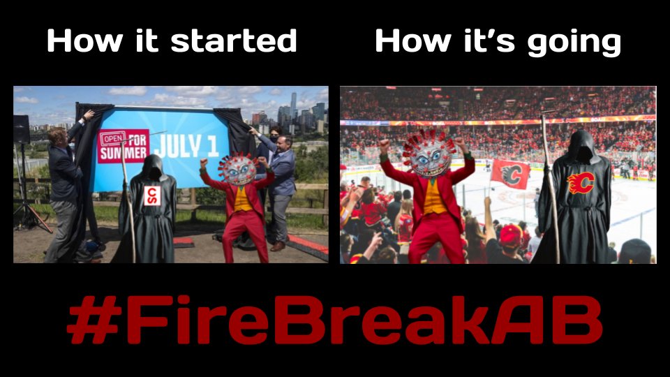 TheGentYYC's tweet photo. @GermHunterMD @EdmontonOilers @NHLFlames Exactly we need a #FlamesVsOilers game like we need another @calgarystampede right now. #FirebreakAB https://t.co/laP024C7JB