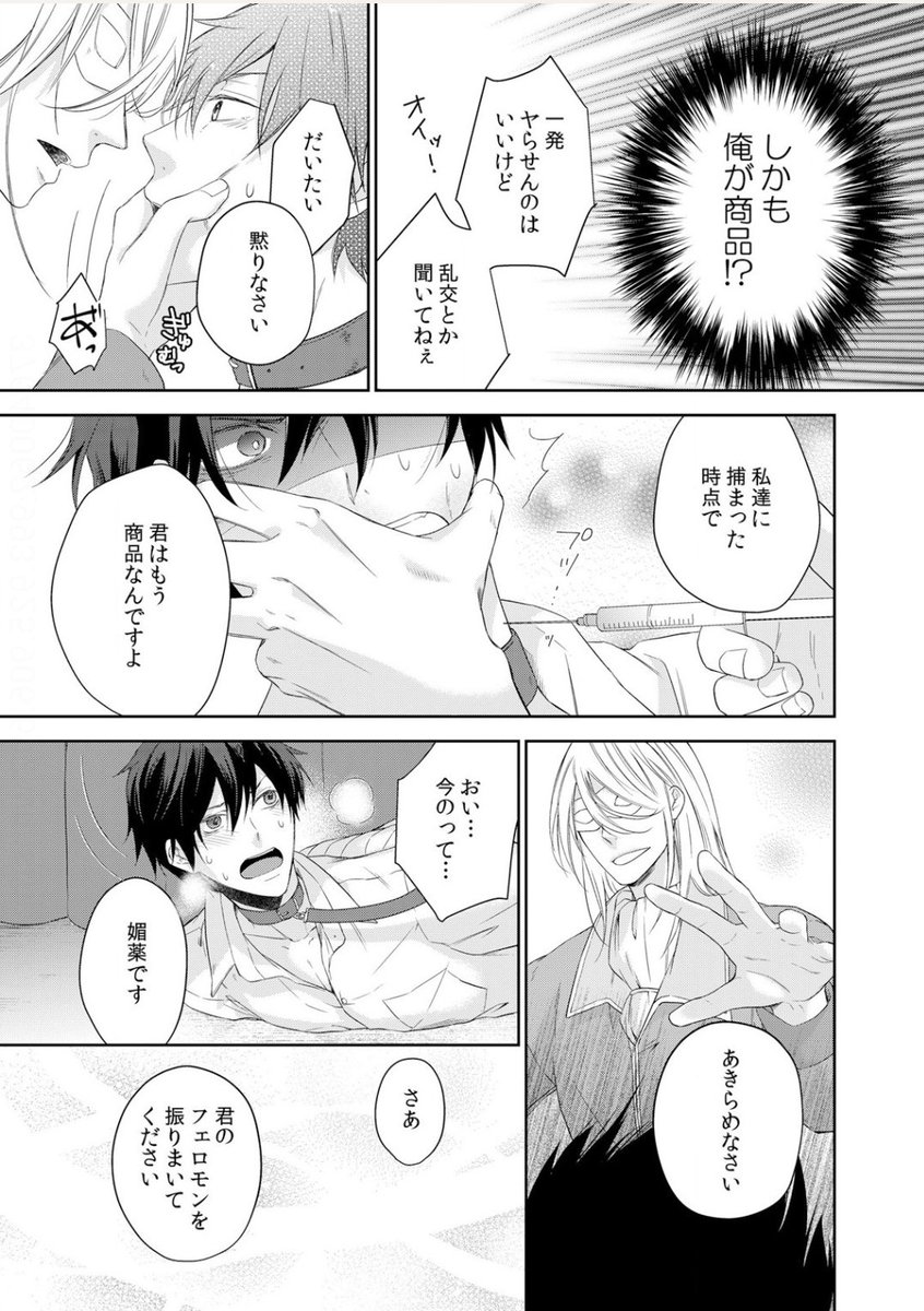 攻(α)が受(Ω)を闇オークションで買う話。(2/6)
#オメガバース 