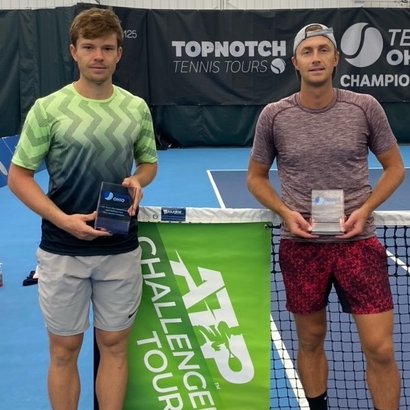 Not_Esportivas's tweet photo. ATP Challenger!
Parabéns aos duplistas campeões, o americano @stefankozlov (🇺🇸) e o canadense @PPolansky (🇨🇦) que conquistaram o @ATPChallenger de Columbus nos Estados Unidos.
#ATPChallenger #tennis #StefanKozlov #PeterPolansky #ColumbusChallenger https://t.co/ULZv1wwUAc