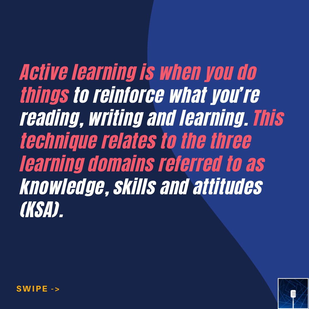 student_nexus's tweet photo. How To Study Better #9 
Active Learning! 
Swipe! 
Try it out and let us know if it worked!

#TSSN #education #mondaythoughts #activelearning #learning #newseries #howtostudybetter #studentsuccess #success https://t.co/pVVZ7xydLw