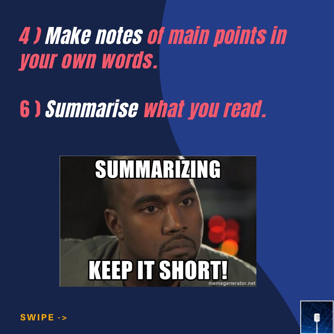 student_nexus's tweet photo. How To Study Better #9 
Active Learning! 
Swipe! 
Try it out and let us know if it worked!

#TSSN #education #mondaythoughts #activelearning #learning #newseries #howtostudybetter #studentsuccess #success https://t.co/vvyVGVVC55