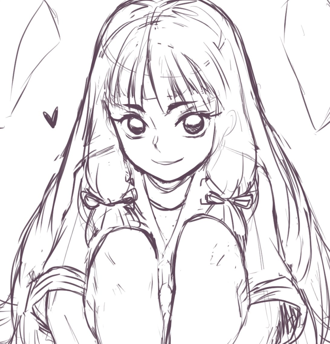 休憩中の落書
髪多っ 